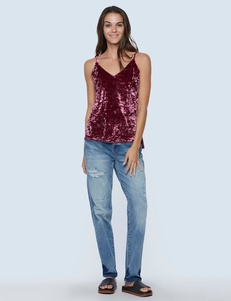 Day or Night Velvet Tank Cosmo Velvet Front View