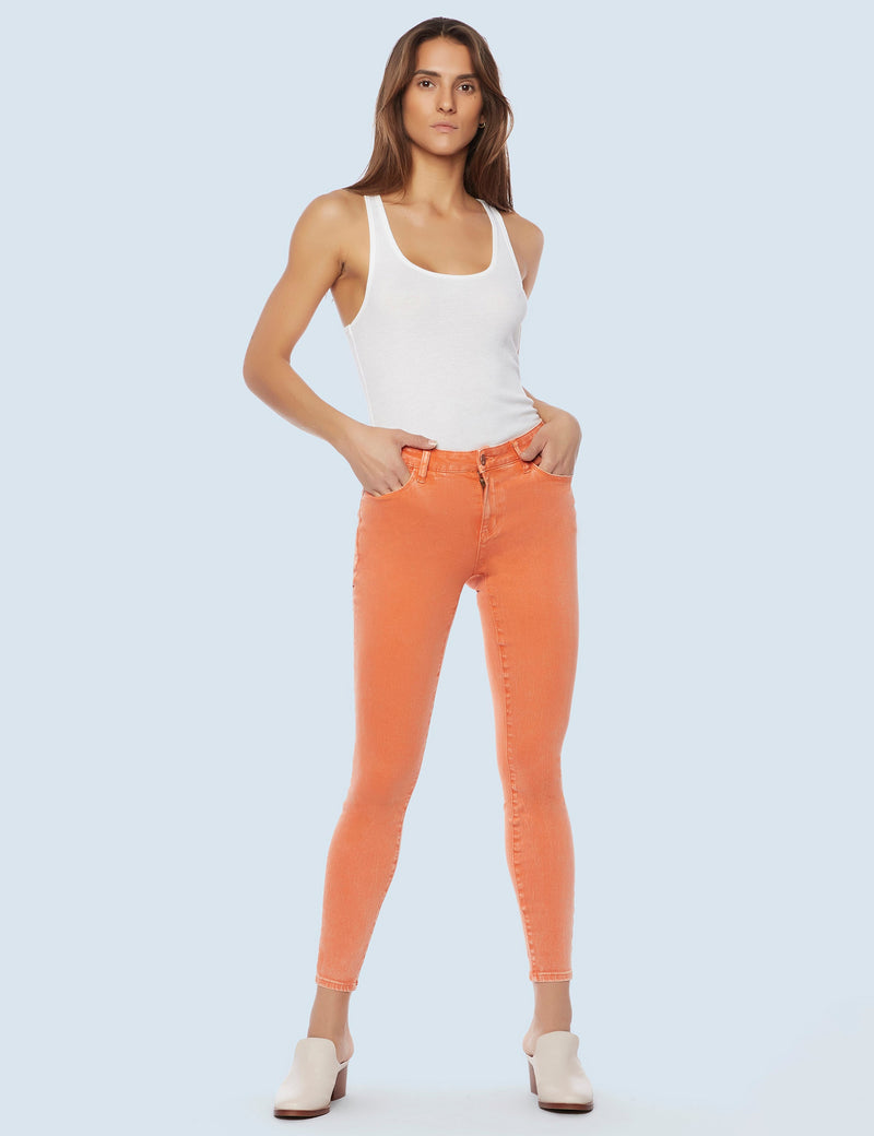 Fay Mid Rise Skinny in Spice front view