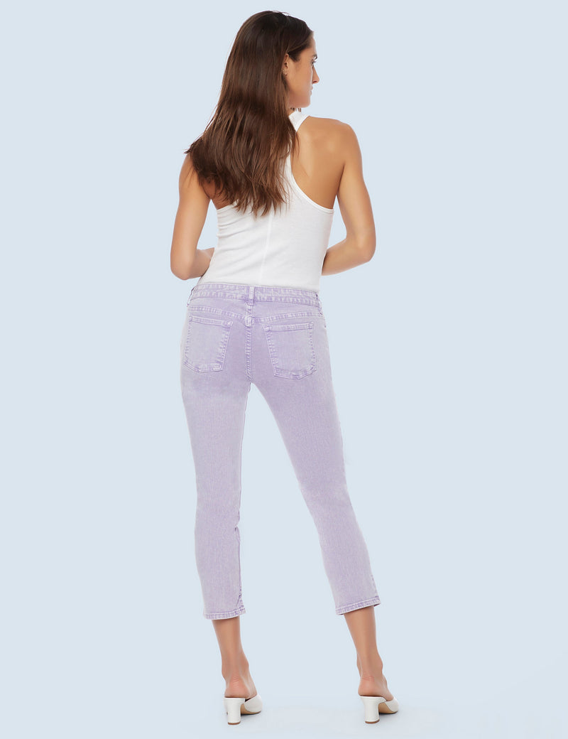 No Frills Cool-Girl Jeans Lavender Blue Back View