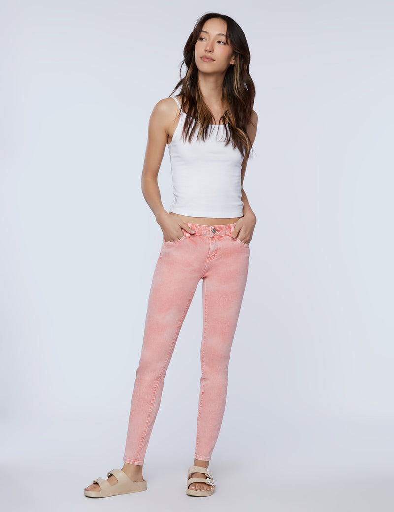 Rose Cloud Wash Skinny Coral Front View