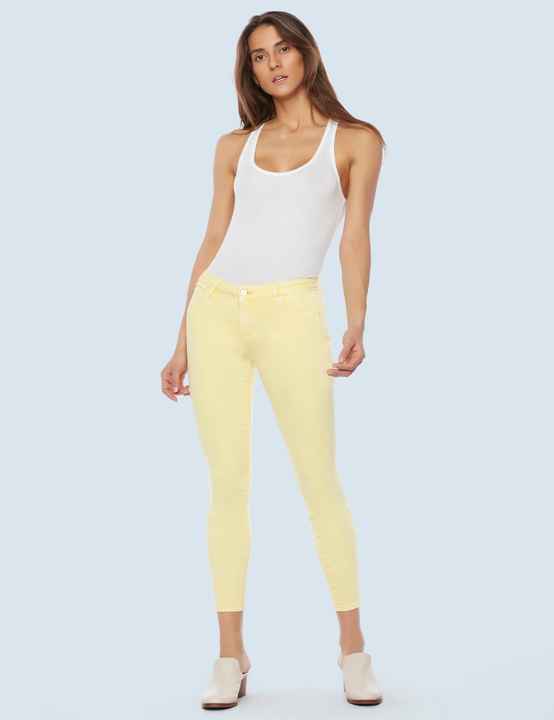 Rose Low Rise Skinny Sunshine Front View