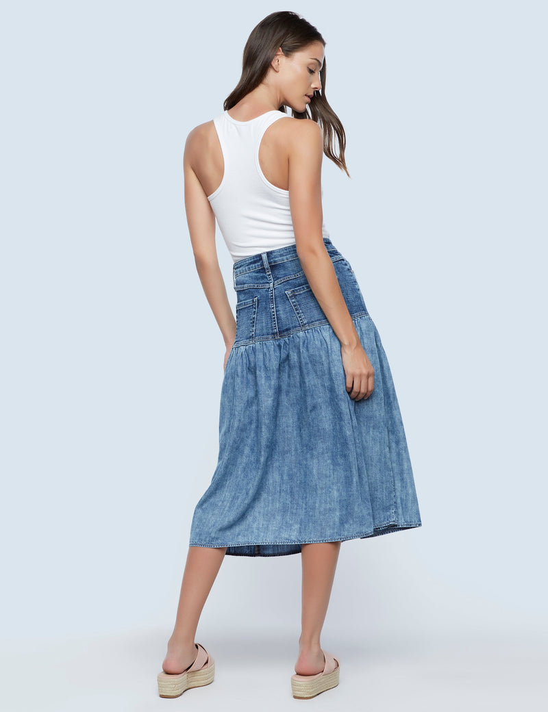 Sway Skirt Caribbean Blue back view