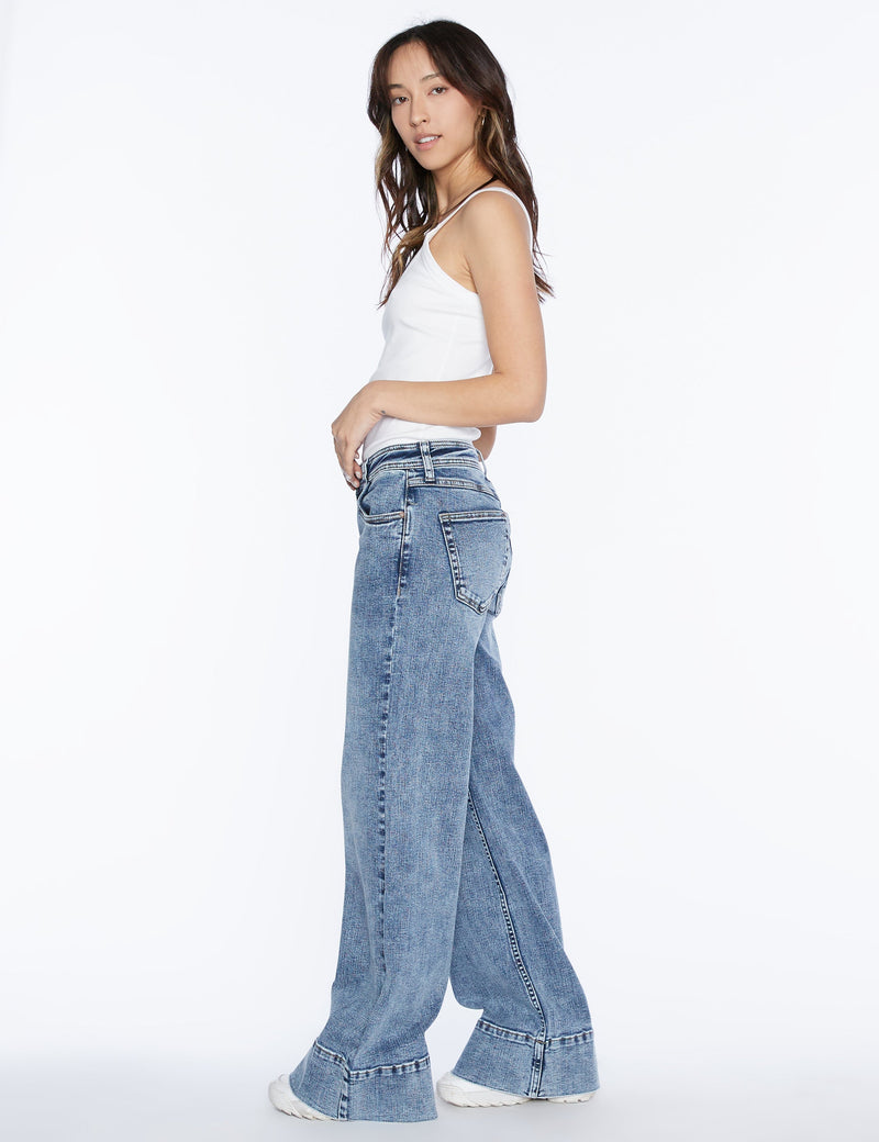 Tommie Relaxed Wide Leg Jeans Tommie Blue Side View