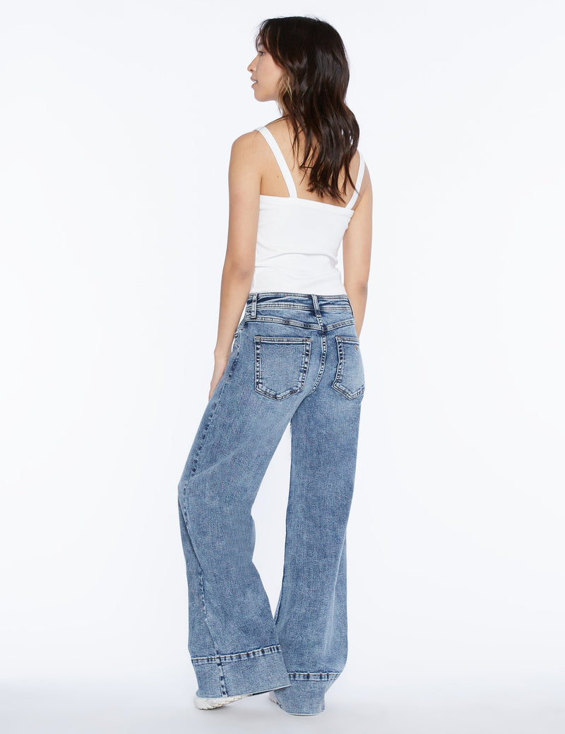 Tommie Relaxed Wide Leg Jeans Tommie Blue Side View